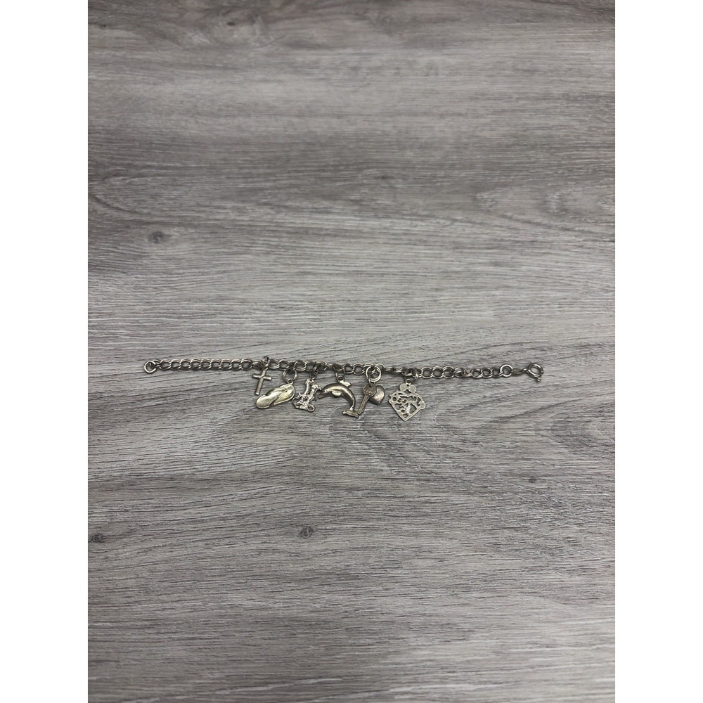 Vintage 925 Sterling Silver Charm Bracelet 12.3g Multi Charm